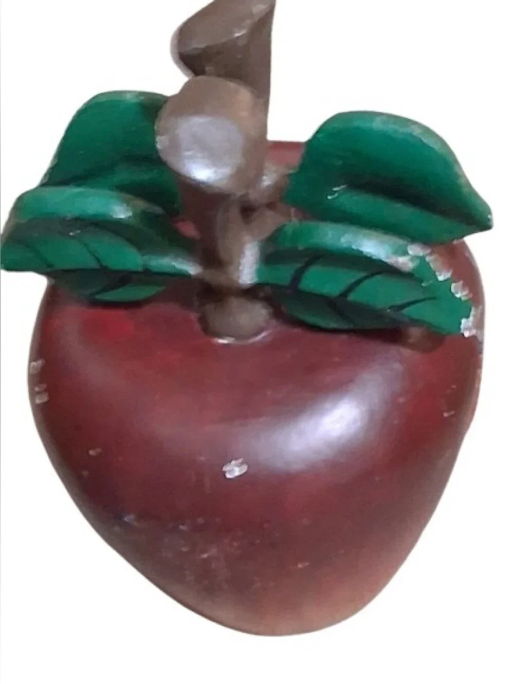 VTG Cast Iron Apple 2 Halves Decor, Door Stop, Book Ends